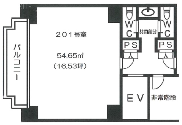 麻布ハウスビル201 間取り図