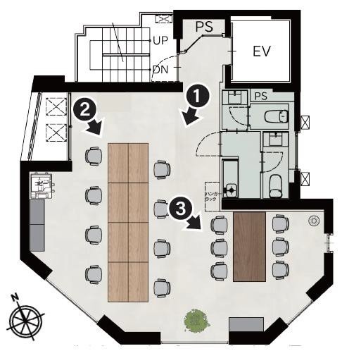 THE V-CITY 新橋3F 間取り図