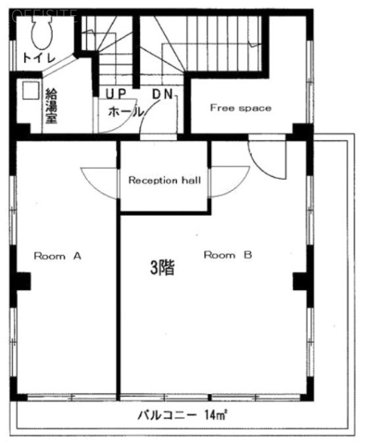 玉甚ビル3F 間取り図