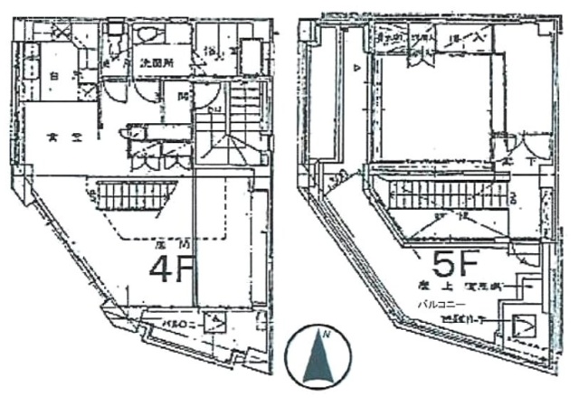 上板橋北口駅前(蔵本)ビル4F～5F 間取り図