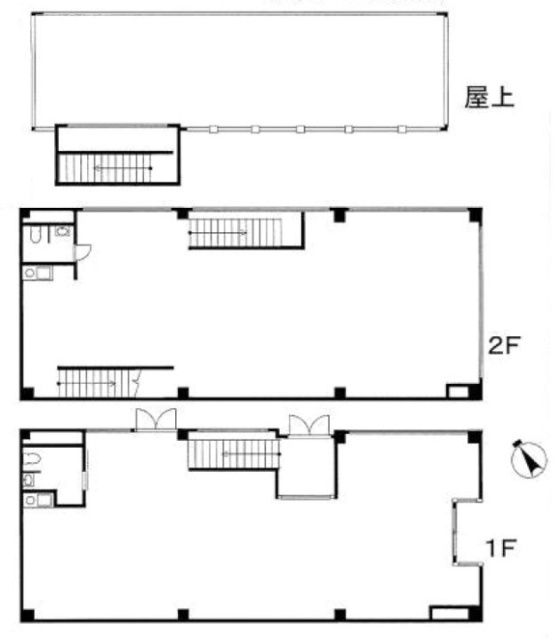 JINSHOビル1F~2F 間取り図