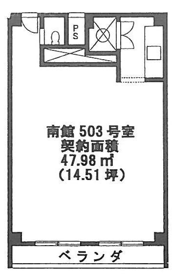 岡三桜丘南館ビル503 間取り図