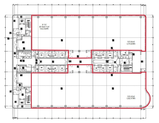 クイーンズタワーB棟15F 間取り図