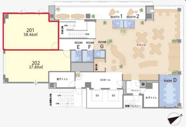 H1O青山201 間取り図