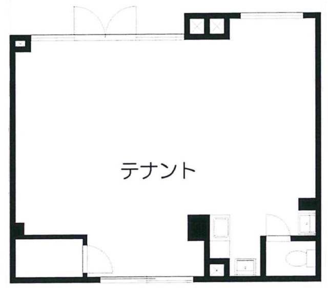 ボンヌ・シャンスイセザキビル1F 間取り図