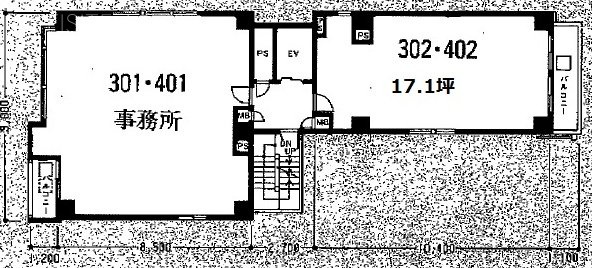 エレメンツ新宿ビル402 間取り図