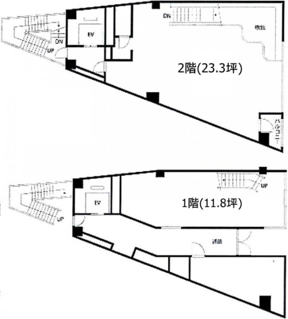 ギンザファーストビル1F～2F 間取り図