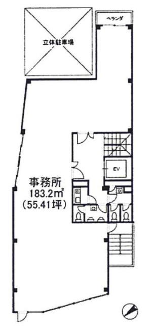 中山本社ビル8F 間取り図