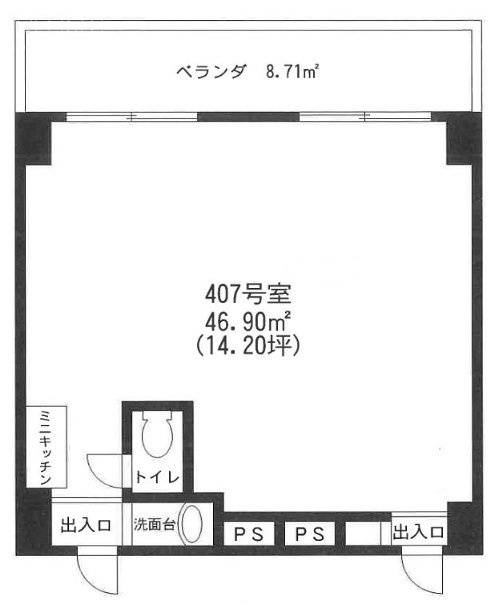 九段シルバーパレス407 間取り図