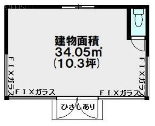 貸店舗事務所1F 間取り図