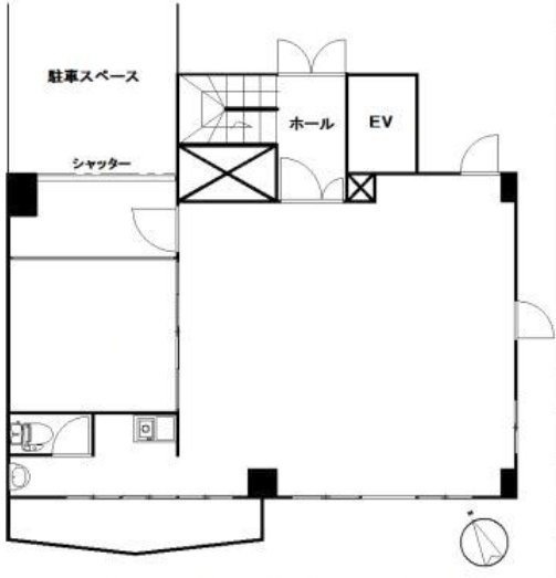 グランアクス代々木上原1F 間取り図