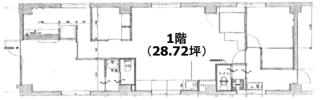 向後2(こうご)ビル1F 間取り図