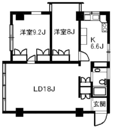 赤坂カムフィーホームズB 間取り図