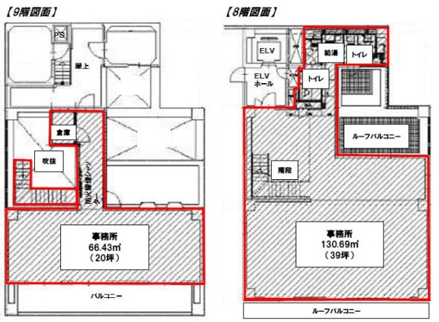 立川センタービルA-2、C 間取り図