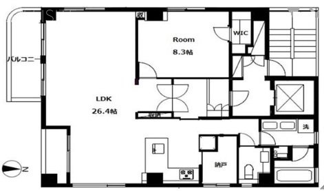 プライム東麻布8F 間取り図