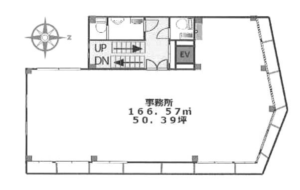 フサカビル3F 間取り図