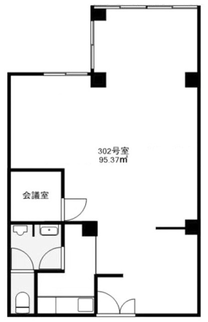 紺清ビル302 間取り図