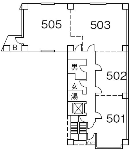 山萬ビル502 間取り図