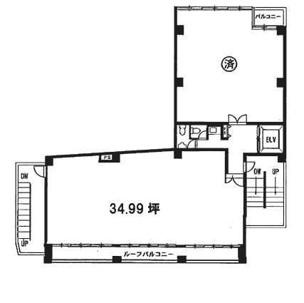 茅場町K-1ビルB 間取り図