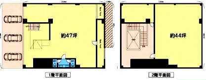 上野ビル1F〜2F 間取り図