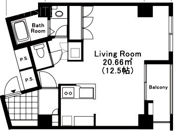 ザ・ガーデンペルセ203 間取り図