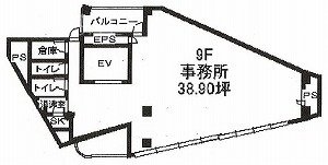 カゲオカビル9F 間取り図