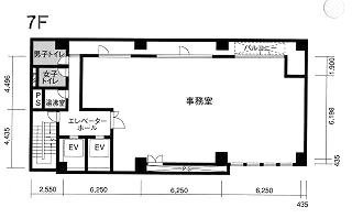堀留Dビル7F 間取り図