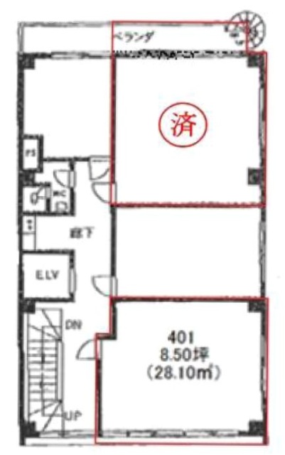 影山ビル401 間取り図