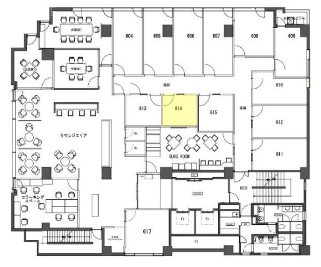 エキスパートオフィス新横浜614 間取り図