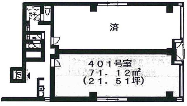 本町矢田ビル401 間取り図