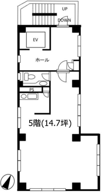 山貴田端新町ビル5F 間取り図