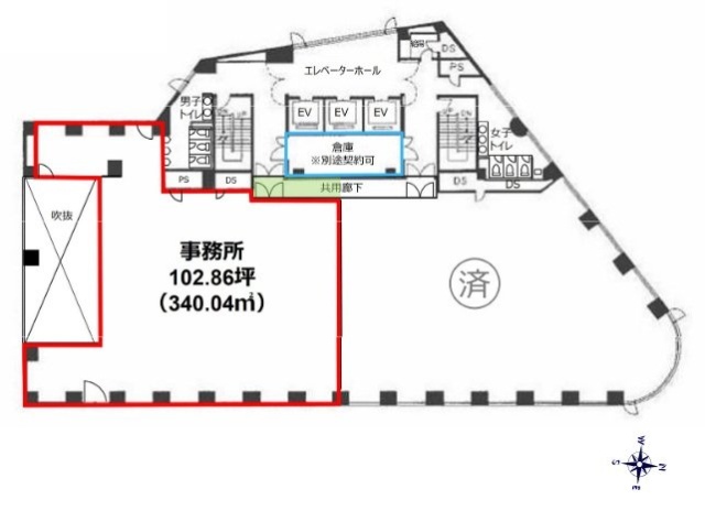 シモモトビルA 間取り図