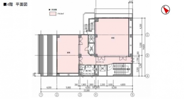 代ゼミ横浜アトリエ校ビル4F 間取り図