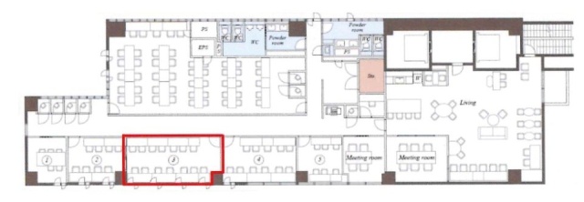 バドスクエア竹橋3 間取り図