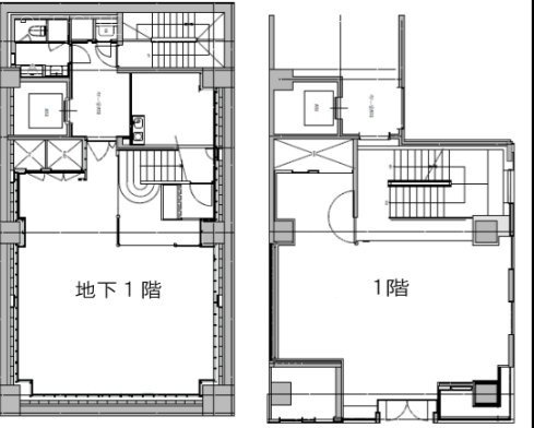 エイコー銀座ビルB1F~1F 間取り図