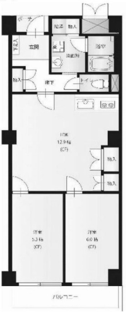 ドルミ第2御苑3F 間取り図