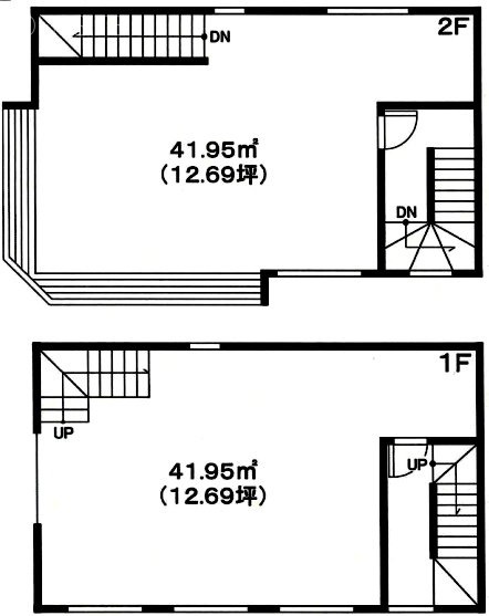 吉村屋ビル1F～2F 間取り図