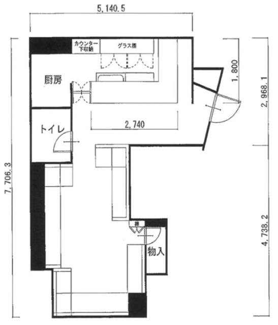赤坂フォディアビル302・303 間取り図