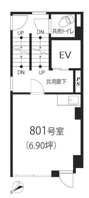 日本橋ビル801 間取り図