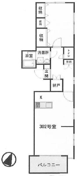 フレール代々木302 間取り図