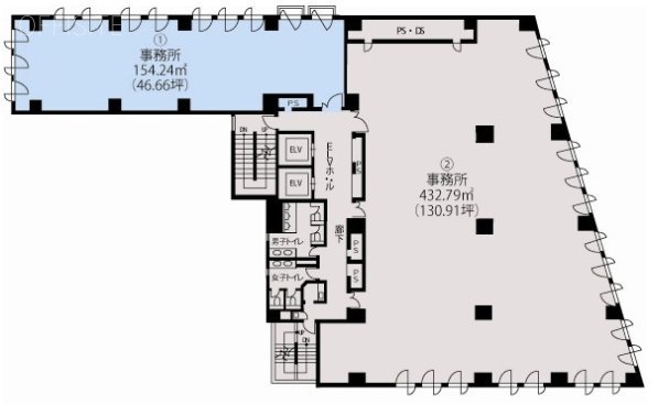 いちご東五反田(G-PLACE五反田)ビル1 間取り図