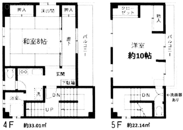 第2十勝ビル4F～5F 間取り図