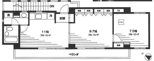 エストリル93ビル3F 間取り図