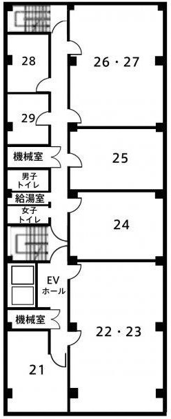 共同ビル小伝馬町24 間取り図