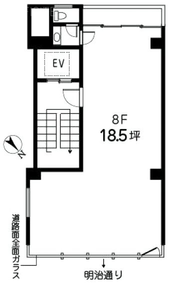 ナルセビル8F 間取り図
