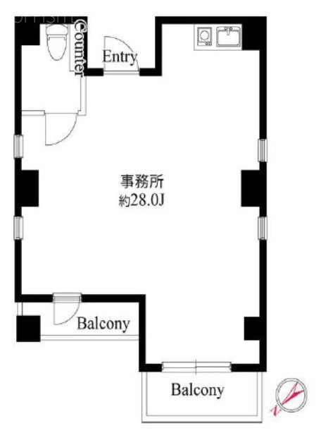 ラコルタ上野201 間取り図