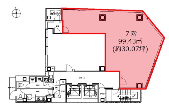 群馬銀行池袋ビル7F 間取り図