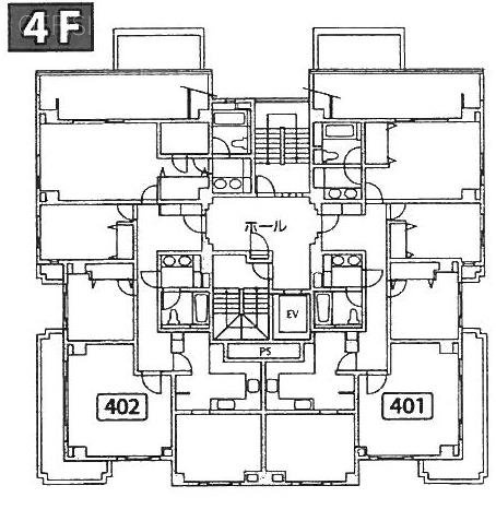 青山ハウスビル402 間取り図