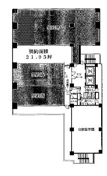 第15三ツ木ビル5F 間取り図