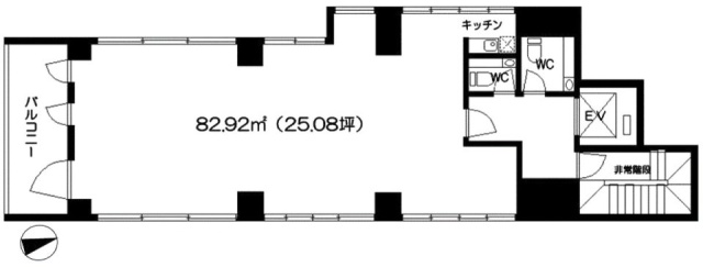 エルスタンザ新宿御苑ビル2F 間取り図